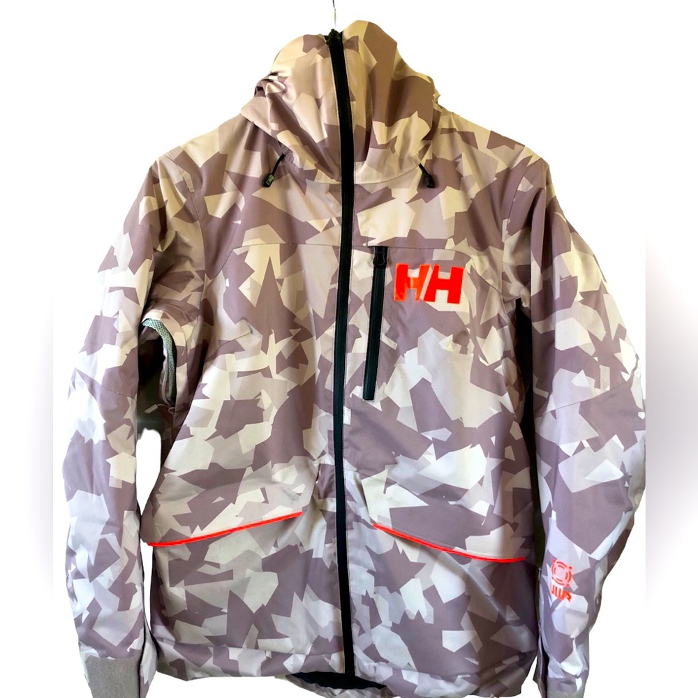 Helly Hansen Camo Ski Jacket - White and Pink